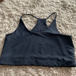 Girlfriend collective Cleo halter bra in Navy